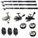 Set pescuit sportiv cu lanseta Wind Blade de 3.6 m, 3 mulinete, 3 senzori si 3 gute