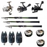 Set pescuit sportiv cu 3 lansete de 3 m Cool Angel, 3 mulinete, 3 senzori si 3 gute