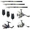 Pachet de pescuit cu 3 lansete 3,6 metrii Cool Angel, trei mulinete si 3 senzori