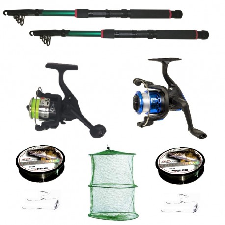 Set 2 lansete 2,7m eastshark, doua mulinete, doua gute, doua monturi si juvelnic