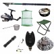 Set lanseta pescuit telescopica 3.6m, mulineta QFC1000 pentru Pescuit Sportiv si accesorii
