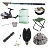 Set lanseta pescuit telescopica 3.6m, mulineta QFC1000 pentru Pescuit Sportiv si accesorii
