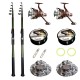 Set complet de pescuit cu lansete Cool Angel Mix Carbon de 2.7 m