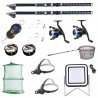 Set 2 lansete ultra carp 3m, cantar electronic, 2 mulinete yf200, 2 forfati, 2 gute, 2 lanterne frontale