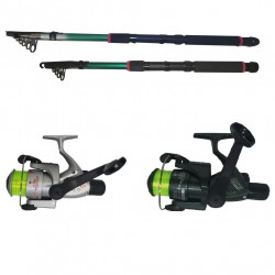 Set pescuit sportiv cu doua lansete eastshark de 2,4m si 3,6m si doua mulinete CB340 si CB440