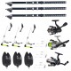 Set 3 lansete Ultra Carp 3 metrii, 3 senzori eastshark, 3 swingeri led, 3 mulinete si forfati