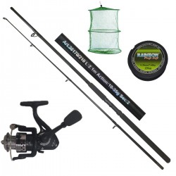 Set complet lanseta spinning 2,1 m, mulineta CFC1000 si accesorii