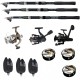 Set pescuit sportiv cu lanseta Wind Blade de 3.6 m, 3 mulinete, 3 senzori si 3 gute