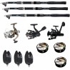 Set pescuit sportiv cu lanseta Wind Blade de 3.6 m, 3 mulinete, 3 senzori si 3 gute