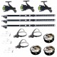 Set pescuit cu 3 lansete 3m ultra carp, 3 mulinete dpr200, 3 lanterne frontale, gute si monturi