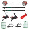 Set pescuit cu doua lansete eastshark 2,7m, doua mulinete YF200 si accesorii