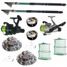 Set pescuit cu 2 lansete EastShark de 2.4 m, 2 mulinete, 2 fire Cool Angel juvelnic