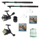 Set pescuit sportiv cu lansete 2.4m eastshark, 2 mulinete, 2 forfati