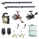 Set pescuit sportiv 2 lansete Ultra Carp 2.7m, proiector solar, 2 mulinete, 2 senzori cool angel