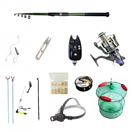 Set pescuit sportiv cu lanseta carbon 3,6m cool angel, mulineta baitrunner bobo2000