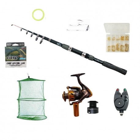 Set complet de pescuit cu lanseta Wind Blade de 3 m, mulineta MA2000