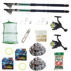 Set 2 lansete eastshark 2.4m, doua mulinete BH200, gute, palarii, monturi, pufuleti