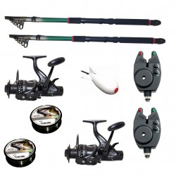 Set pescuit sportiv cu doua lansete 3,6m EastShark, doua mulinete HK4000