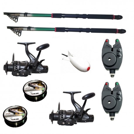 Set pescuit sportiv cu doua lansete 3,6m EastShark, doua mulinete HK4000