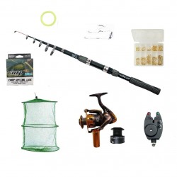 Set complet de pescuit cu lanseta Wind Blade de 2.7 m, mulineta MA2000, juvelnic, senzor, cutie cu ace