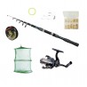 Set complet de pescuit cu lanseta Wind Blade de 3,6 m, mulineta QFC2000, juvelnic, 70 de ace