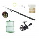 Set complet de pescuit cu lanseta Wind Blade de 3,6 m, mulineta CFC2000, juvelnic