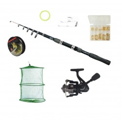 Set complet de pescuit cu lanseta Wind Blade de 3,6 m, mulineta CFC2000, juvelnic