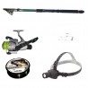 Set pescuit cu lanseta 3,6m, mulineta CB440, lanterna frontala led, montura si fir