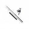 Set complet cu lanseta spinning 2,4 m fibra de compozit si mulineta QFC1000
