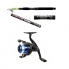 Set lanseta pescuit telescopica 3.6m , cu mulineta AK200