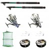 Set de pescuit sportiv cu 2 lansete 3.6m, doua mulinete baitrunner Cool Angel 11 rulmenti