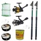 Pachet de pescuit cu 2 lansete eastshark 2.4 m, mulinete si accesorii
