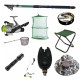 Set lanseta pescuit telescopica eastshark de 3.6m, mulineta pentru Pescuit Sportiv