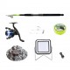 Set lanseta 2.4m pescuit sportiv, mulineta Ak200, plastic solid, fir, montura