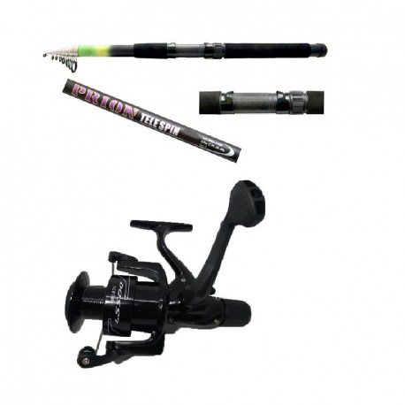 Set lanseta pescuit telescopica 3.6m cu mulineta Eagle King LS500