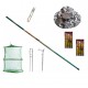Set undita 99% carbon Power King de 5 m, suport, set cu 6 linii, juvelnic, foarfeca si palarie